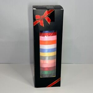 20 Pack Satin and Glitter Ribbon Rolls 0.4‎ Inch x 15 Yards Multi Color Assorted